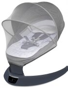 APPEKIDS Leagan electric pentru bebelusi cu spatar reglabil si senzor de miscare Evoque Powder Grey