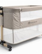 APPEKIDS Patut Co-sleeper multifunctional 4 in 1 Dreamy Sand cu inclinare antireflux functie de leganare manuala 5 niveluri de reglare a inaltimii accesorii incluse