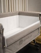 APPEKIDS Patut Co-sleeper multifunctional 4 in 1 Dreamy Sand cu inclinare antireflux functie de leganare manuala 5 niveluri de reglare a inaltimii accesorii incluse