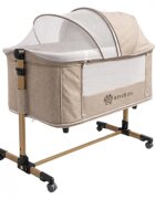 APPEKIDS Patut Co-sleeper multifunctional 4 in 1 Dreamy Sand cu inclinare antireflux functie de leganare manuala 5 niveluri de reglare a inaltimii accesorii incluse