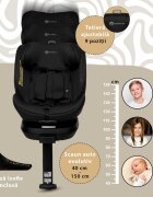 APPEKIDS Scaun auto I-Size 40-150 cm Rear Facing 360 Pro Confort black