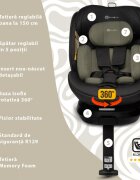 APPEKIDS Scaun auto I-Size 40-150 cm Rear Facing 360 Pro Confort green