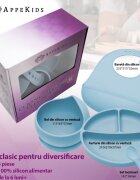 APPEKIDS Set diversificare din silicon 5 piese Classic Aqua Blue
