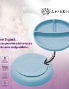 APPEKIDS Set diversificare din silicon 5 piese Classic Aqua Blue