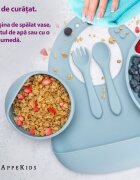 APPEKIDS Set diversificare din silicon 5 piese Classic Aqua Blue