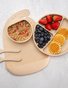 APPEKIDS Set diversificare din silicon 5 piese Classic Bubble Beige