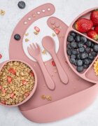 APPEKIDS Set diversificare din silicon 5 piese Classic Old Rose