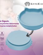APPEKIDS Set diversificare din silicon 5 piese Kitty Aqua Blue