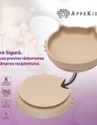 APPEKIDS Set diversificare din silicon 5 piese Kitty Bubble Beige