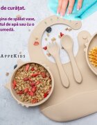 APPEKIDS Set diversificare din silicon 5 piese Kitty Bubble Beige