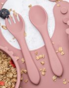 APPEKIDS Set diversificare din silicon 5 piese Kitty Old Rose