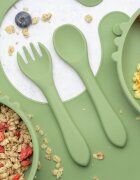APPEKIDS Set diversificare din silicon 5 piese Kitty Raw Green