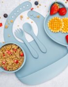 APPEKIDS Set diversificare din silicon 5 piese Panda Aqua Blue