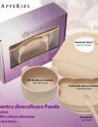 APPEKIDS Set diversificare din silicon 5 piese Panda Bubble Beige