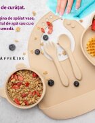 APPEKIDS Set diversificare din silicon 5 piese Panda Bubble Beige