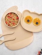 APPEKIDS Set diversificare din silicon 5 piese Panda Bubble Beige