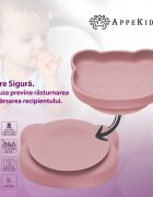 APPEKIDS Set diversificare din silicon 5 piese Panda Old Rose