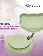 APPEKIDS Set diversificare din silicon 5 piese Panda Raw Green
