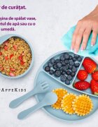 APPEKIDS Set diversificare din silicon Basic Aqua Blue