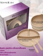 APPEKIDS Set diversificare din silicon Basic Bubble Beige