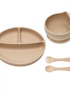 APPEKIDS Set diversificare din silicon Basic Bubble Beige