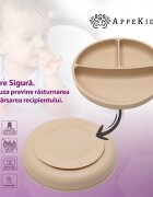 APPEKIDS Set diversificare din silicon Basic Bubble Beige