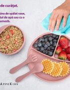 APPEKIDS Set diversificare din silicon Basic Old Rose