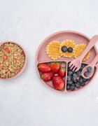 APPEKIDS Set diversificare din silicon Basic Old Rose