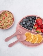 APPEKIDS Set diversificare din silicon Basic Old Rose