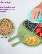 APPEKIDS Set diversificare din silicon Basic Raw Green