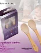 APPEKIDS Set Lingurite din bambus Bubble Beige