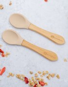 APPEKIDS Set Lingurite din bambus Bubble Beige