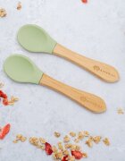 APPEKIDS Set lingurite din bambus Raw Green