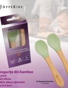 APPEKIDS Set lingurite din bambus Raw Green