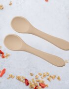 APPEKIDS Set Lingurite din silicon Bubble Beige