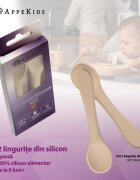 APPEKIDS Set Lingurite din silicon Bubble Beige