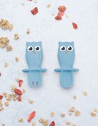APPEKIDS Set tacamuri din silicon Owl Aqua Blue