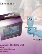 APPEKIDS Set tacamuri din silicon Owl Aqua Blue