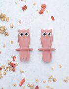 APPEKIDS Set tacamuri din silicon Owl Old Rose