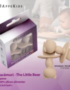 APPEKIDS Set Tacamuri din silicon The Little Bear Bubble Beige