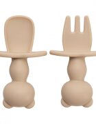 APPEKIDS Set Tacamuri din silicon The Little Bear Bubble Beige