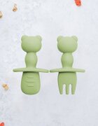 APPEKIDS Set tacamuri din silicon The Little Bear Raw Green