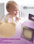 APPEKIDS Suport pentru suzeta din silicon The Little Bear Bubble Beige