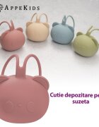 APPEKIDS Suport pentru suzeta din silicon The Little Bear Old Rose