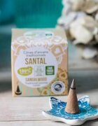 Aromandise Conuri parfumate naturale indiene santal 12 bucati