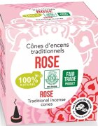 Aromandise Conuri parfumate naturale indiene trandafir 12 bucati