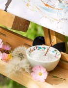 Aromandise Suport pentru betisoare si conuri parfumate din portelan Flora