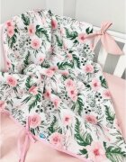 Arus Muselina cu doua fete din bumbac 100x75 cm Pink Garden
