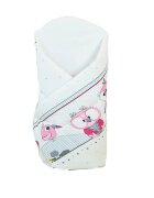 Arus Paturica de infasat multifunctionala standard 80x80 cm Pink Owls New1
