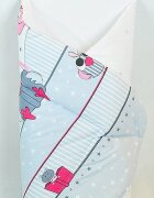 Arus Paturica de infasat multifunctionala standard 80x80 cm Pink Owls New2